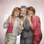 23-02-2005 Dominique van Vliet, Doris Baaten and Simone Kleinsma at studio Amsterdam, on behalf of Mamma Mia, by order of Stage-Entertainment.

[keywords]Posed, Eyecontact, Half Length, Smiling[/keywords]